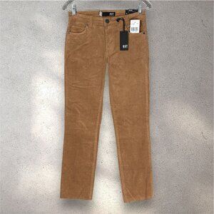 KUT From The Kloth Reese Ankle Straight Leg Pants Women’s 0 Brown Corduroy Y2k